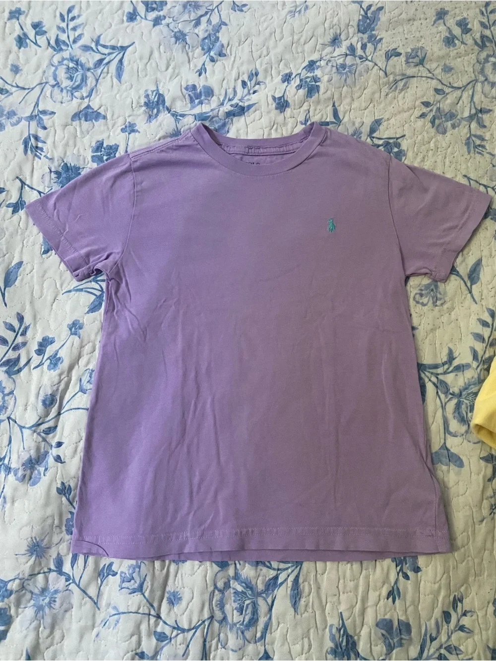 Ralph Lauren Lavender Crewneck Tee with Aqua Pony